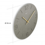 Nástenné hodiny Kréta, quartzové, MDF, vyryté číslice, Ø 30 cm, sivé Nástenné hodiny Kréta, quartzové, MDF, vyryté číslice, Ø 30 cm, sivé