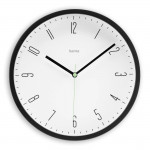 Nástenné hodiny Capri, quartzové, analógové, moderné, Ø 25 cm, čierne