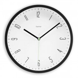 Nástenné hodiny Capri, quartzové, analógové, moderné, Ø 25 cm, čierne