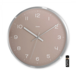 Fiji nástenné hodiny, rádiom riadené, Ø 30 cm, tichý chod, kefovaný hliník Fiji nástenné hodiny, rádiom riadené, Ø 30 cm, tichý chod, kefovaný hliník