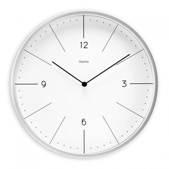 Sardinia, nástenné hodiny, priemer 30 cm, tichý chod, šedé