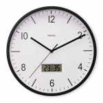 Lanzarote nástenné hodiny, rádiom riadené, tepl./vlhkosť, 35 cm, čierne Lanzarote nástenné hodiny, rádiom riadené, tepl./vlhkosť, 35 cm, čierne