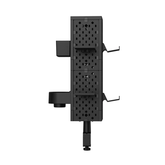 Pegboard, geperforeerde gaming-plaat, modulaire set, wand-/tafelmontage, zw