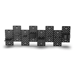 Pegboard, geperforeerde gaming-plaat, modulaire set, wand-/tafelmontage, zw