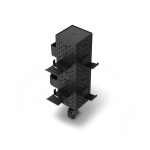 Pegboard, geperforeerde gaming-plaat, modulaire set, wand-/tafelmontage, zw