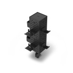 Pegboard, geperforeerde gaming-plaat, modulaire set, wand-/tafelmontage, zw