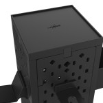 Pegboard, geperforeerde gaming-plaat, modulaire set, wand-/tafelmontage, zw