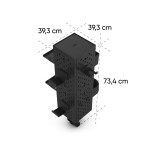 Pegboard, geperforeerde gaming-plaat, modulaire set, wand-/tafelmontage, zw