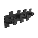 Pegboard, geperforeerde gaming-plaat, modulaire set, wand-/tafelmontage, zw