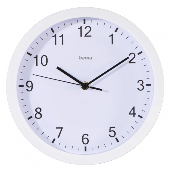 Pure Wall Clock, Ø 25 cm, Quiet, white