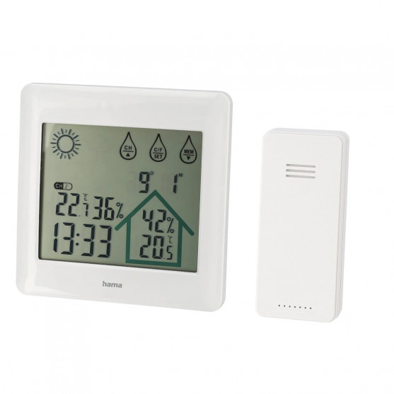 Action, elektronická meteostanica, biela