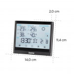 Meteostanica Full Touch, čierna