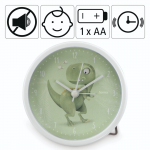 Happy Dino, detský budík, dinosaurus, tichý chod