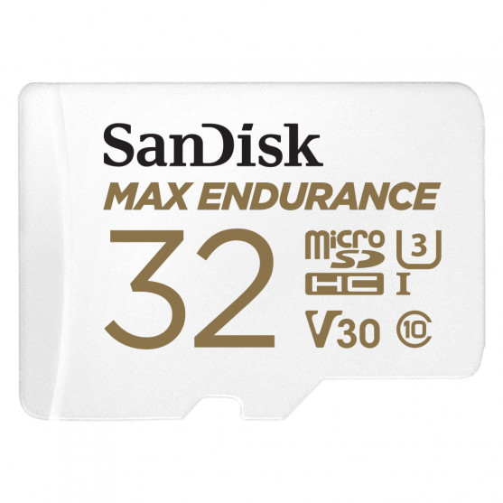 MicroSDHC Max Endurance 32GB (V30/U3/Cl.10/R100/W40) + SD adapter