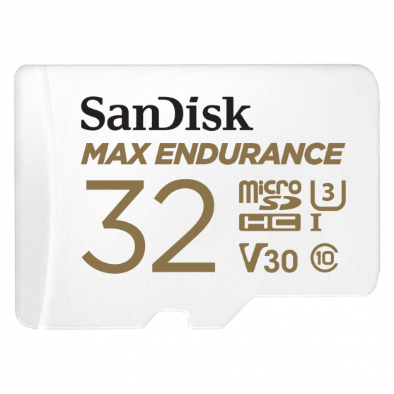 MicroSDHC Max Endurance 32GB (V30/U3/Cl.10/R100/W40) + SD adapter