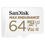 MicroSDXC Max Endurance 64GB (V30/U3/Cl.10/R100/W40) + SD adapter