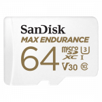 MicroSDXC Max Endurance 64GB (V30/U3/Cl.10/R100/W40) + SD adapter