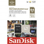 MicroSDXC Max Endurance 64GB (V30/U3/Cl.10/R100/W40) + SD adapter
