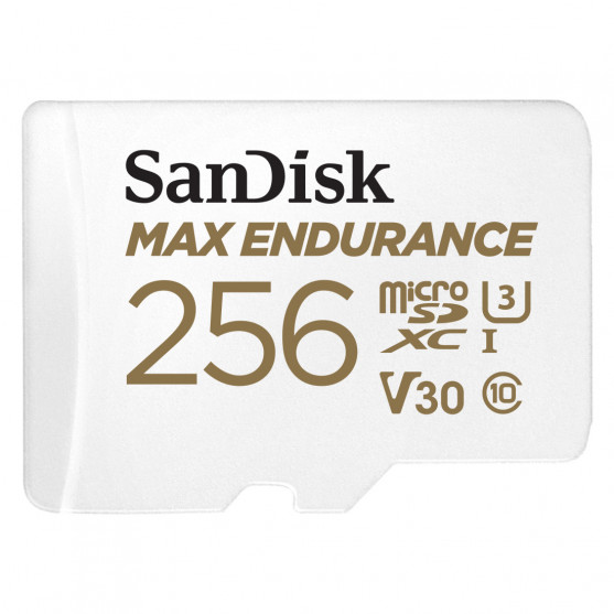 MicroSDXC Max Endurance 256GB (V30/U3/Cl.10/R100/W40) + SD adapter