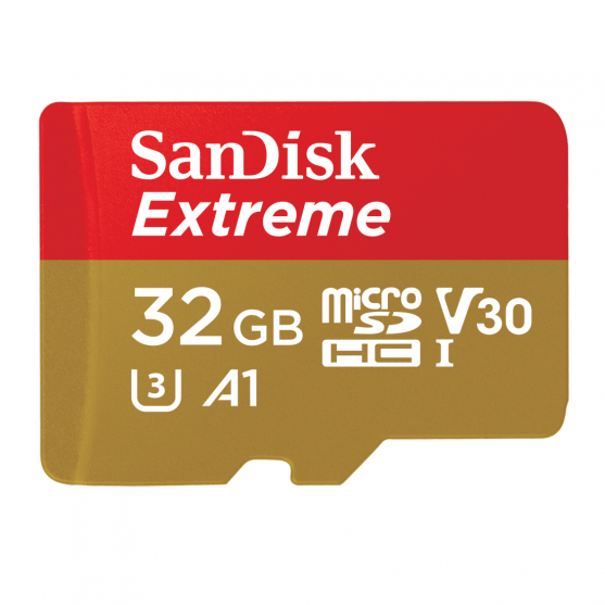 MicroSDHC Extreme 32GB (A1/V30/U3/UHS-I/W60/R100) Mobile Gaming