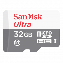 MicroSDHC™ Ultra® 32GB (UHS-1/Cl.10/100MB/s) + Adapter