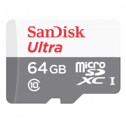 MicroSDXC™ Ultra® 64GB (UHS-1/Cl.10/100MB/s) + Adapter
