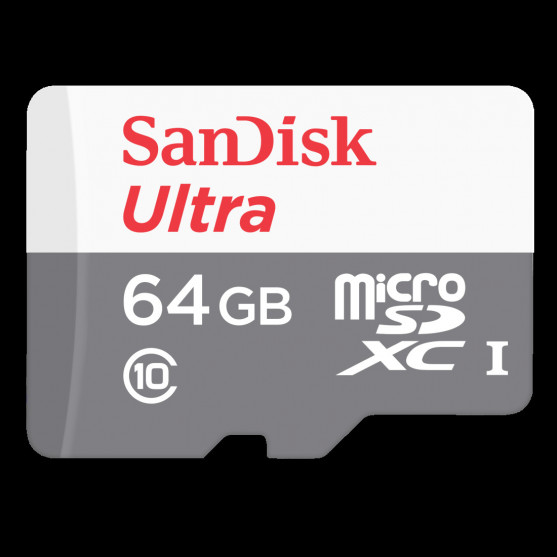 MicroSDXC™ Ultra® 64GB (UHS-1/Cl.10/100MB/s) + Adapter