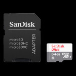 MicroSDXC™ Ultra® 64GB (UHS-1/Cl.10/100MB/s) + Adapter