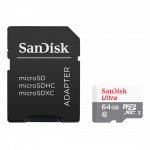 MicroSDXC™ Ultra® 64GB (UHS-1/Cl.10/100MB/s) + Adapter