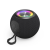 Bluetooth® reproduktor Ball Shape, 5 W, LED, AUX/USB-A/microSD, čierny