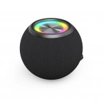 Bluetooth® reproduktor Ball Shape, 5 W, LED, AUX/USB-A/microSD, čierny