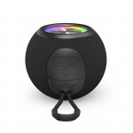 Bluetooth® reproduktor Ball Shape, 5 W, LED, AUX/USB-A/microSD, čierny