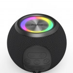 Bluetooth® reproduktor Ball Shape, 5 W, LED, AUX/USB-A/microSD, čierny