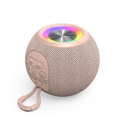 Bluetooth® reproduktor Ball Shape, 5 W, 5 svetelných režimov, ružový