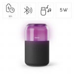 Bluetooth® reproduktor Can Speaker, 4 LED svetelné režimy, 5W, čierny