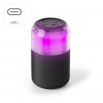 Bluetooth® reproduktor Can Speaker, 4 LED svetelné režimy, 5W, čierny