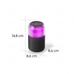 Bluetooth® reproduktor Can Speaker, 4 LED svetelné režimy, 5W, čierny
