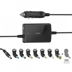 Univerzálny napájací adaptér pre notebook do auta, 15-19 V, 70 W, slim