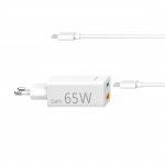 Set USB nabíjačka GaN, USB-C/USB-A, PD 65 W, USB-C kábel 2 m Set USB nabíjačka GaN, USB-C/USB-A, PD 65 W, USB-C kábel 2 m