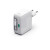 Fast Charger, GaN, 2x USB-C, Extendable Charging Cable, PD, 65 W, white
