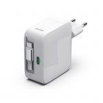 Fast Charger, GaN, 2x USB-C, Extendable Charging Cable, PD, 65 W, white Fast Charger, GaN, 2x USB-C, Extendable Charging Cable, PD, 65 W, white
