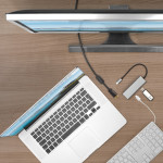 USB-C hub, multiport, 4 porty, 2x USB-A, USB-C, HDMI™