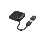 USB hub, 4 porty, USB 3.2 Gen 1, USB-C adaptér