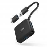 USB hub, 4 porty, USB 3.2 Gen 1, USB-C adaptér