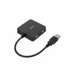 USB 2.0 hub, 1:4, čierna USB 2.0 hub, 1:4, čierna