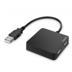 USB 2.0 hub, 1:4, čierna USB 2.0 hub, 1:4, čierna