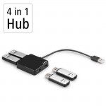 USB 2.0 hub, 1:4, čierna USB 2.0 hub, 1:4, čierna