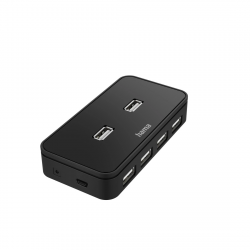 USB rozbočovač, 7 portov, USB 2.0, 480 Mbit/s, kábel + adaptér