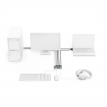 KVM prepínač pre 2 PC na 1 monitor, 3xUSB, 1xHDMI, vrátane káblov