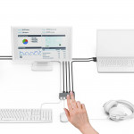 KVM prepínač pre 2 PC na 1 monitor, 3xUSB, 1xHDMI, vrátane káblov